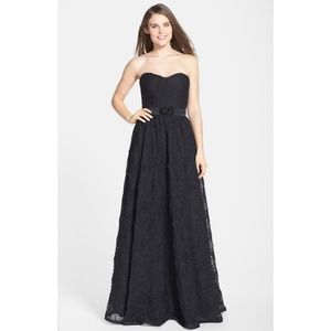 Pleat bodice rosette dress